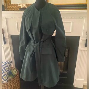 Simply Vera Vera Wang Dark Green Trench Coat